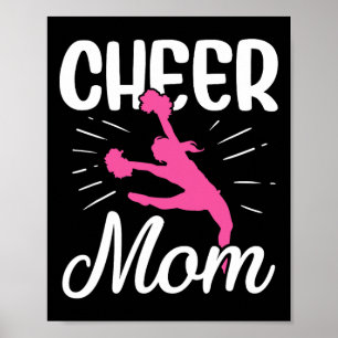 Womens Cheer Mom Gymnastics Cheerleading Mom Squad Poster