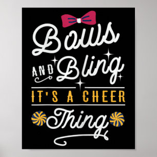 Womens Cheerleading Cheerleader Footll School Gift Poster