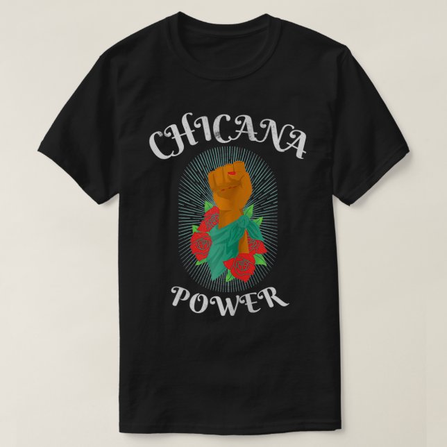 Womens Chicana Power  T-Shirt (Design Front)