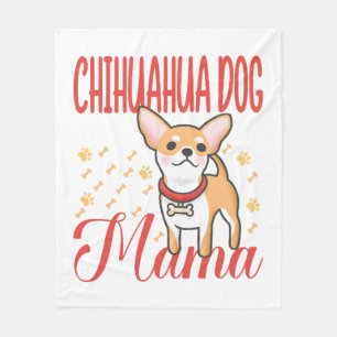 Women's Chihuahua Dog Mom Fleece Blanket