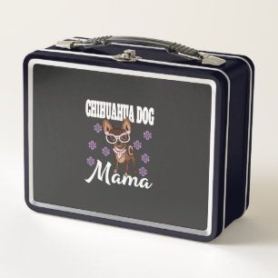 Women's Chihuahua Dog Mom Metal Lunch Box