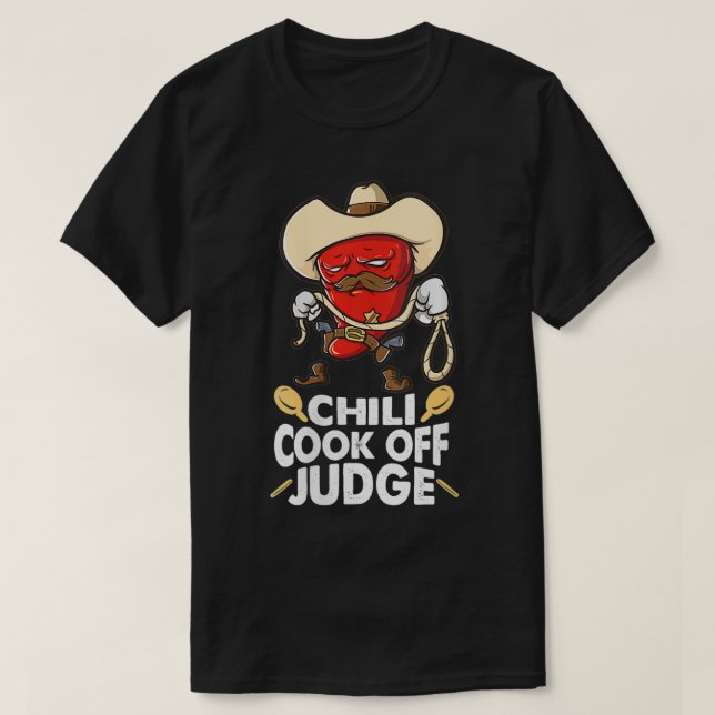 Womens Chili Cook Off Judge Cooking Competition Te T-Shirt (Design Front)