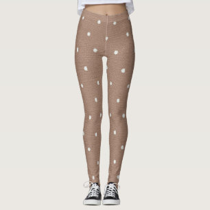 Women's Chocolate Polka Dot Leggings