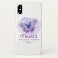 Women's Christian Bible Verse Butterfly: Blessed