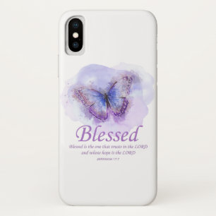 Women's Christian Bible Verse Butterfly: Blessed Case-Mate iPhone Case