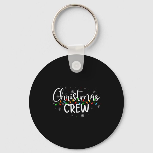 Womens Christmas Crew Pajamas Matching Family Grou Keychain (Front)