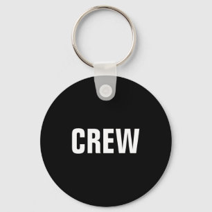 Womens Christmas Crew Team Staff Member Red White Keychain