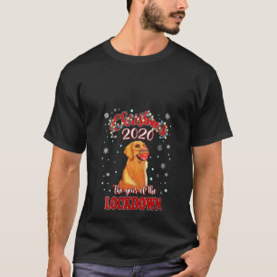 Womens Christmas Golden Retriever Quarantine 2020 T-Shirt