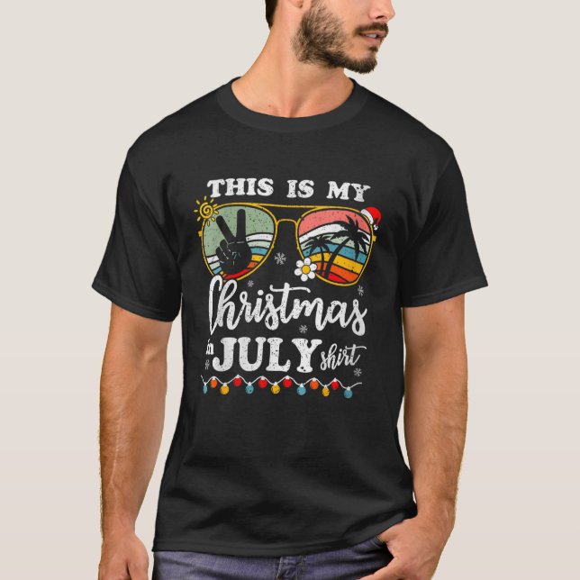 Womens Christmas in July Funny Santa Hat Summer Be T-Shirt (Front)