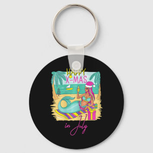 Womens Christmas In July Xmas Gift Tree Mermaid Sw Keychain