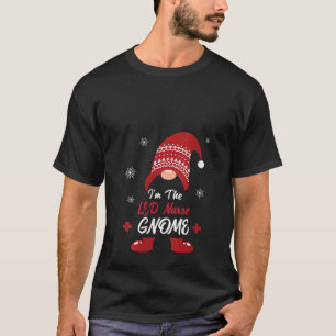 Womens Christmas Labor and Delivery L D Nurse Gnom T-Shirt