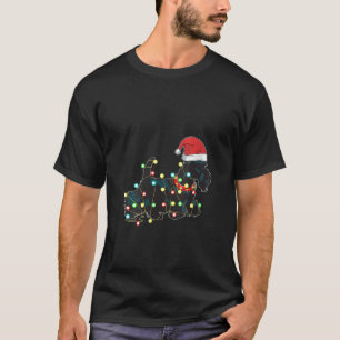 Womens Christmas Lights Scottie Dog Lover Funny Xm T-Shirt