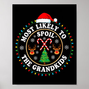 Womens Christmas Party Most Likely To Sil The Gran Poster