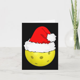 Womens christmas pickleball pickle ball santa hat card