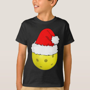 Womens christmas pickleball pickle ball santa hat T-Shirt
