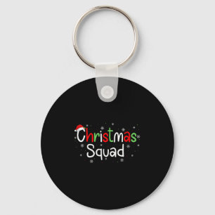 Womens Christmas Squad Matching Family Group Santa Keychain
