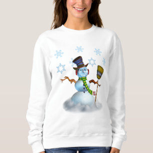Women's Christmas Sweatshirt with Snowman