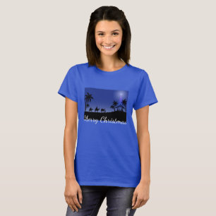 Women's Christmas Top-Manager Wise men scene T-Shirt
