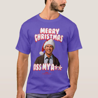 Womens Christmas Vacation Merry Christmas Kiss My  T-Shirt