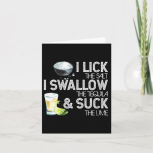 Womens Cinco De Mayo I Lick Salt Swallow Tequila S Card