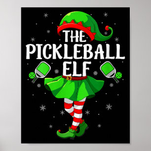 Womens Ckleball Elf Christmas Girls Women Elf Squa Poster
