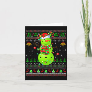 Womens Ckleball Snowman Ugly Christmas Sweater Srt Card