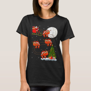 Womens Clown Fish Santa Sleigh Flying Funny Magica T-Shirt