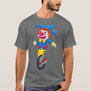 Womens Clown on Unicycle Clown VNeck T-Shirt