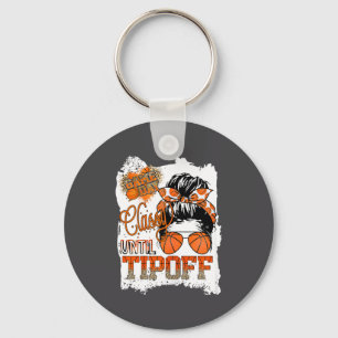 Womens Cly Until Tip-off Funny Quote Basketball Me Keychain