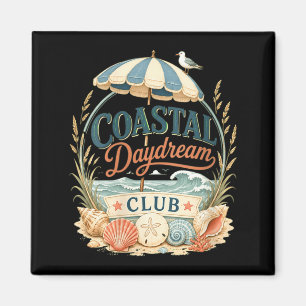 Womens Coastal Daydream Club Beach Seashell Magnet