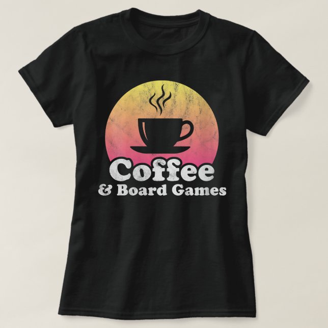 Womens Coffee and Board Games V-Neck  T-Shirt (Design Front)