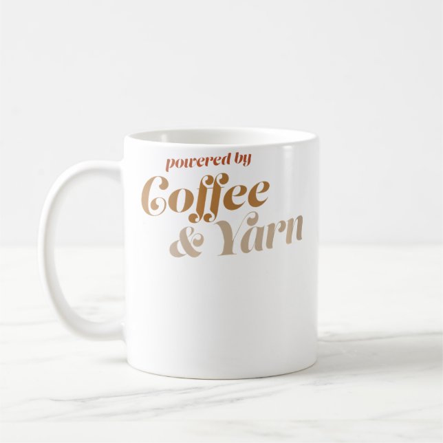 Womens Coffee And Yarn Funny Knitting Sewing Quilt Mug (Left)