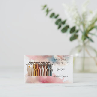 Women's Coloured Tank Tops Boutique Business Card