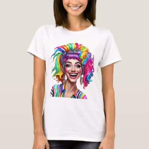 "Women's Colourful T-Shirt - Rainbow of Vitality"