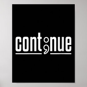 Womens Continue - Mental Health Awareness V-neck  Poster