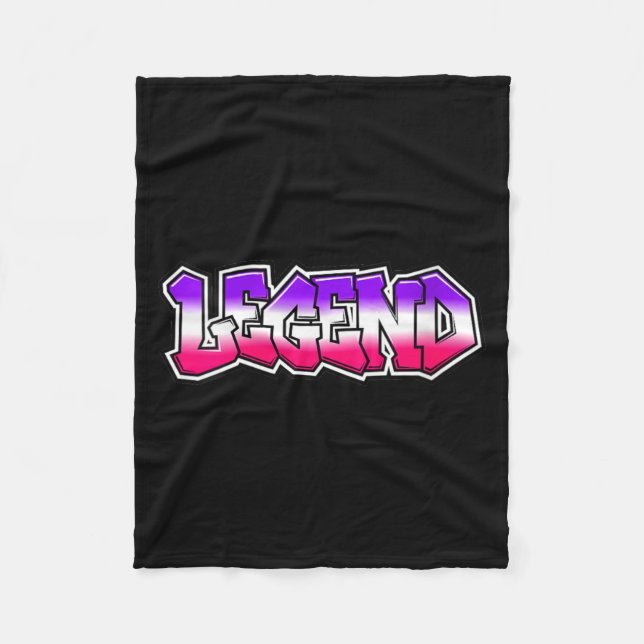 Womens Cool Legend Graffiti Slogan Text Quote Gift Fleece Blanket (Front)
