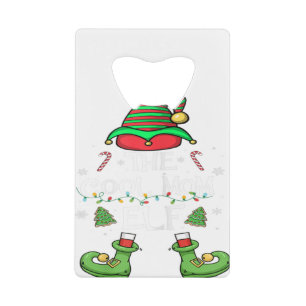Womens Cool Mom Elf Matching Family Group Christma Credit Card Bottle Opener