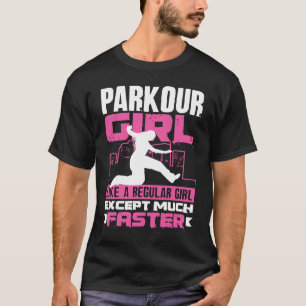 Womens Cool Parkour Girl  Parkour Girl T-Shirt