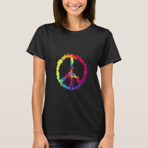 Womens Cool Peace Sign Tie Dye  For Boys And Girls T-Shirt