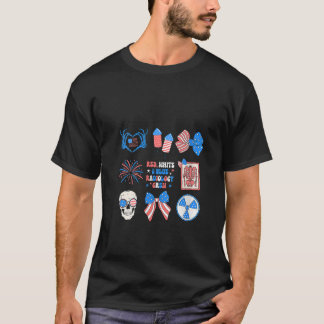 Womens Coquette Bow 4th of July Radiology Departme T-Shirt