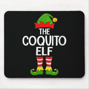 Womens Coquito Elf Xmas Matching Family Elf Squad Mouse Pad