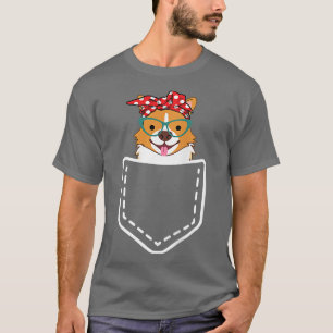 Womens Corgi In Pocket Cute Corgi Mom Gift for Lov T-Shirt