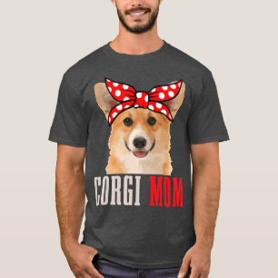 Womens Corgi Mom Funny Cute Vintage Corgi Mama Dog T-Shirt