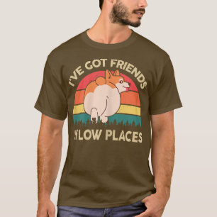 Womens Corgi T I've Got Friends In Low Places Funn T-Shirt