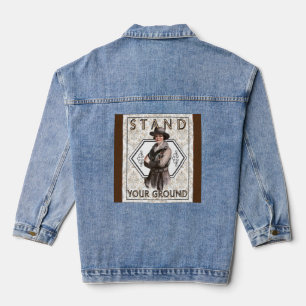 women's cowgirls stand your groumd denim jacket