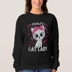 Womens Crazy Cat Lady Cat Whisperer Mom Mothers Da Sweatshirt