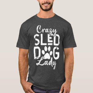 Womens Crazy Sled Dog Lady Premium T-Shirt