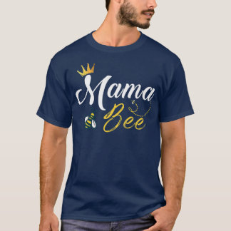 Womens Crown Bee Mama Beekeeper Apiarist Honey Far T-Shirt