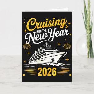 Womens Cruising Into 2026 New Years Eve Matching F Card