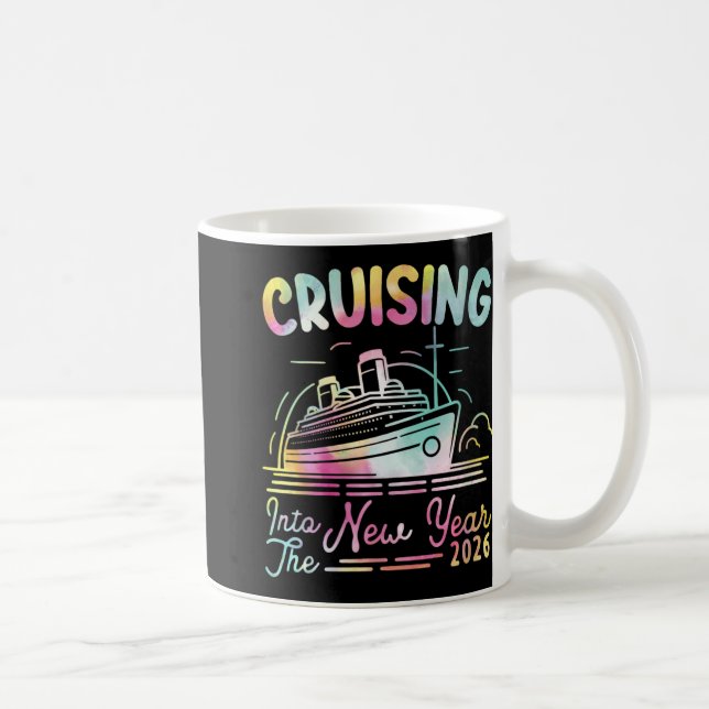 Womens Cruising Into New Year 2026 Countdown Party Coffee Mug (Right)